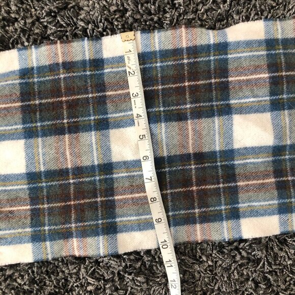 Vintage plaid wool scarf- James Pringle Weavers Scotland blue dress stewart - Picture 5 of 7